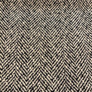 Fabric - Black/White Herringbone Pattern Suiting Fabric 2 1/8 Yards by 60" Wide